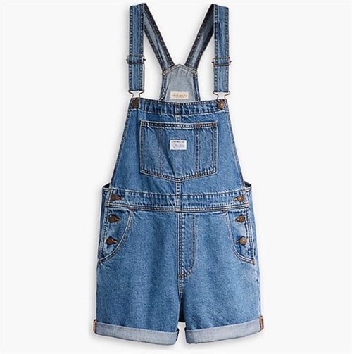 LEVI'S® SHORTS OVERALL DENIM BLÅ